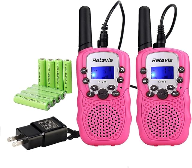 The Retevis RT388 Walkie Talkies Rechargeable, 2 Way Radio Long Range, VOX, Keypad Lock, Girs Toys for 6-12 Year Old, Toy Walkie Talkies for Camping Hiking