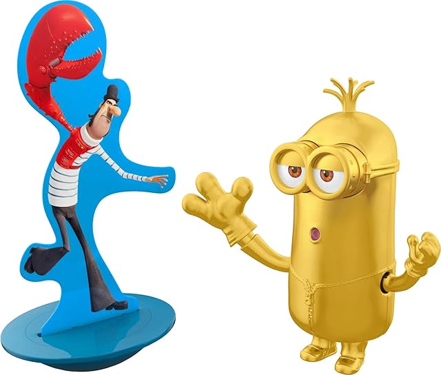 The Minions: The Rise of Gru Villain Smack Kevin Action Figure Approx 4-in Movie Character Toy with Button-Activated Motion & Target Accessory for Ages 4 Years & Older