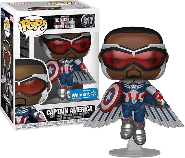 The Funko Pop Marvel The Falcon and The Winter Soldier 3.75 Inch Action Figure Exclusive - Captain America Sam Wilson #817