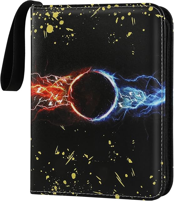 The ANOVEL Card Binder for Trading Cards, 440 Pockets TCG Trading Card Binder 4 Pocket Card Holder Album Case with 55 Removable Sleeves,Gifts for Kids Children