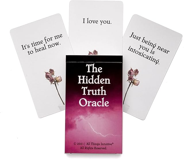 The All Things Intuitive The Hidden Truth Oracle - Messages for Relationships in Challenge, 54 Cards, Indie, Premium Card Stock - Made in USA, Pink