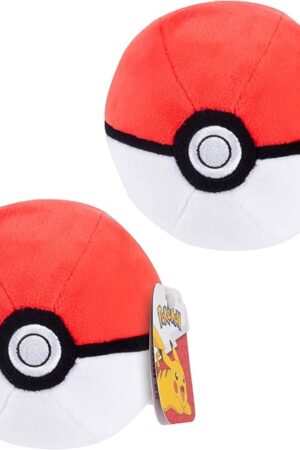 The Pokémon 5" Poke Ball 2-Pack Weighted Plush - Officially Licensed - Generation 1 Pokeball - Authentic Collectible Soft Stuffed Animal Toy Figures - Gift for Kids, Boys, Girls - 2+