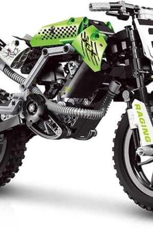 The QISHOUTING Off-Road Motorcycle Building Toy for Teenager Boys, 1:8 Scale Dirt Bike Building Kits - 453 Pcs,Birthday, Gift for Adults and 9 10 11+ Years Old Boys