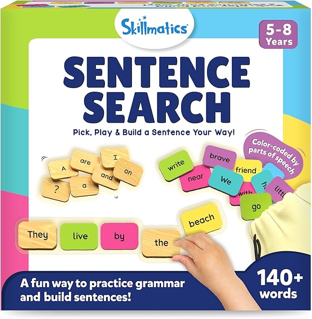 The Skillmatics Learning Toys - Sentence Search, Fun Sentence Building Activity, Creative Word Play, Educational Toys for Kids, Gifts for Boys and Girls Ages 5, 6, 7, 8