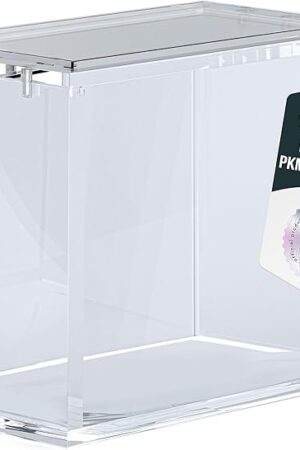 The PKMN Booster Box Case Acrylic Display Stackable - 8mm + 5mm Ultra Thick Acrylic with 5x3mm Strong Magnets - PKMN Booster Box Case Protector - Compatible with PKMN Booster Boxes