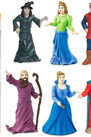The Safari Ltd. Days of Old TOOB - Figurine of Wizard, Witch, Queen, King, Princess, and Prince - Medieval Toy Set for Boys, Girls, and Kids Ages 3+