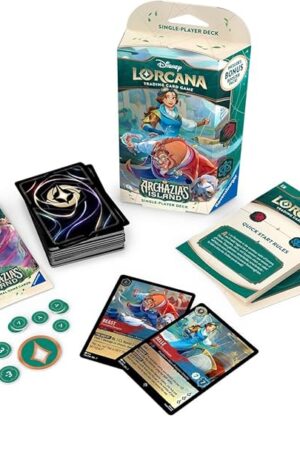 The Ravensburger Disney Lorcana TCG: Archazia's Island Single-Player Starter Deck - Ruby & Sapphire | Engaging Gameplay | Over 200 Original Disney Artworks | Ideal for Ages 8+