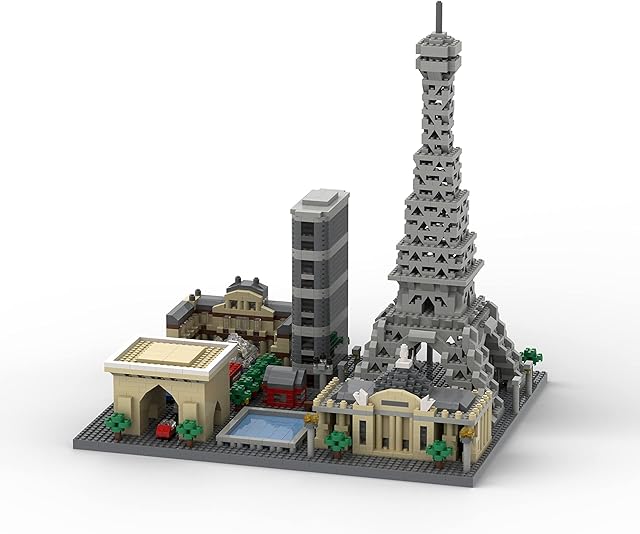 The dOvOb Architecture Paris Skyline Micro Mini Blocks Building Set, 2324 Pieces Bricks,3D Puzzle Collection Model Kit, Office Home Decor as Gift for Adults or Kids
