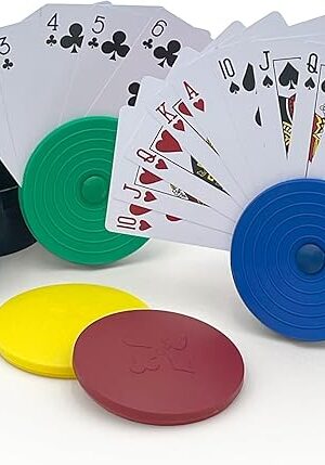 The Round Card Holders with Case in Red, Yellow, Green & Blue, Multi