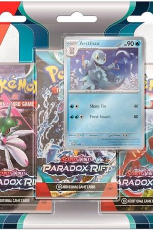 The Pokemon Scarlet & Violet—Paradox Rift 3 Pack Blister Featuring Arctibax OR Cetitan