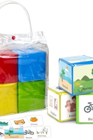 The Pocket Story Dice for Kids Playing Game Cubes for Classroom Teaching, Education Soft Foam Dice Teacher Teaching Story Cubes Toys for School Learning Activities(Set of 1)