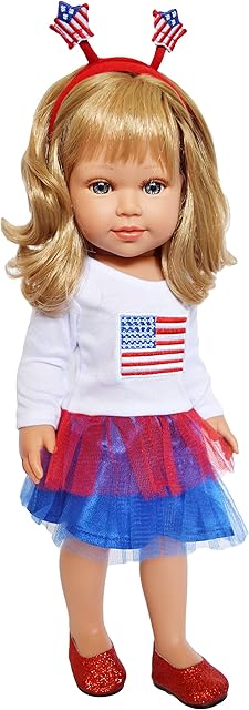 The MBD Patriotic Dress with Headband Fits 18 Inch Girl Dolls- 18 Inch Doll Clothes
