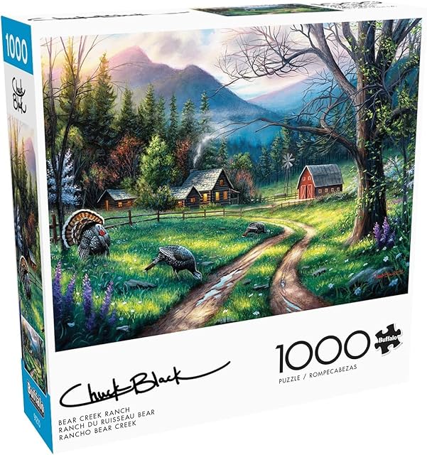 The Buffalo Games - Charles Black - Bear Creek Ranch - 1000 Piece Jigsaw Puzzle for Adults -Challenging Puzzle Perfect for Game Nights - Finished Size is 26.75 x 19.75
