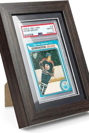 The PSA Graded Card Display Frame, Walnut Frame for PSA Card, Sport Card Display Case