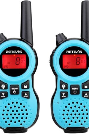 The Retevis RT38 Walkie Talkies for Kids,Kids Toys for 6-12 Year Old Boy Girl,Mini Size USB Port,Long Range FRS Radio,Camping Hiking Outdoor(Blue 1 Pair)