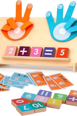 The Preschool Learning Toys for Toddlers 3+ Years, Educational Number Counting Blocks for Kids, Homeschool Supplies for Math Manipulates, Finger Counting Math Toy, Montessori Toys for Kids Age 3+