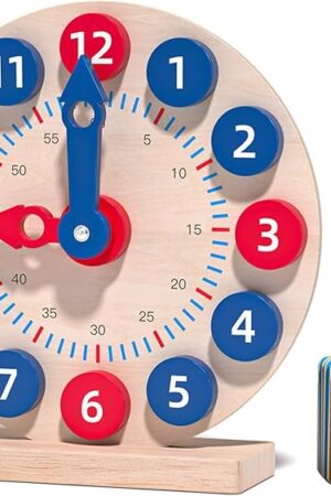 The Primary School Teacher Teaching Clock Teaching Student Model Children Recognize Digital Clock