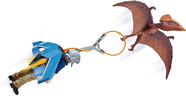The Schleich Dinosaurs – 7PC Jetpack Chase Dinosaur Playset with Tupuxuara Toy – Flying Dino Toys for Boys and Girls – Toddlers and Kids Ages 4+ - Sextoyzone