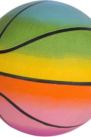The Rhode Island Novelty 9.5 Inch Rainbow Basketball One Per Order