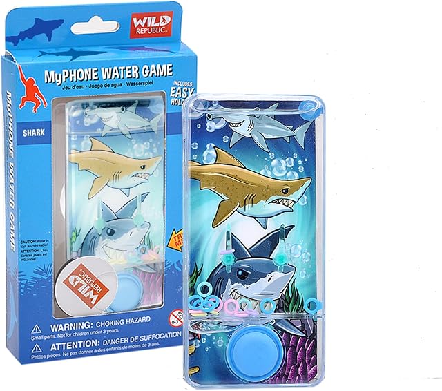 The Wild Republic My Phone Water Game Shark Design, Gift for Kids, Great for Hours of Independent Play, 8"