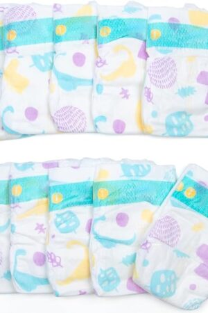 The Reborn Baby Doll Clothes Accessories Diapers Reusable 10-Pieces for 18-22 Inch Baby Doll Velcro Diapers Adjustable Underwear