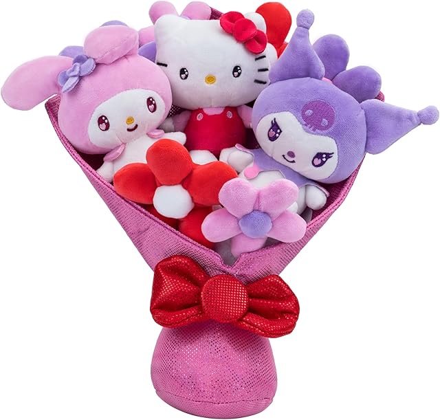 The Jazwares Hello Kitty and Friends - 12-inch Plush Bouquet - 9 Plush Included - Officially Licensed Sanrio Product from