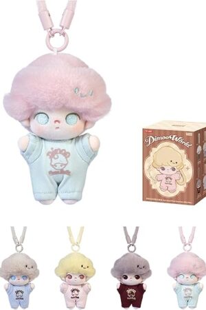 The POP MART DIMOO Crush on Coffee Series-Soft-faced Plush Keychain Blind Box, Random Design Action Figures Collectible Toys Home Decorations, Single Box
