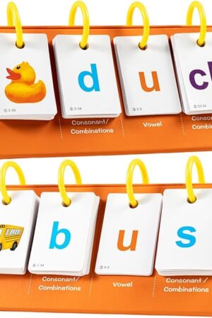 The Phonics Flash Cards Learn to Read CVC Word Builder Games, Sight Words Games for Kindergarten Classroom Supplies, Preschool Phonics Learning Activity, Special Education Speech Therapy Toys