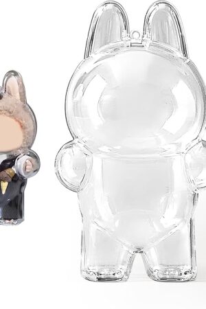 The Protective Case for LABUBU, The Monsters Exciting Macaron Acrylic Display Case Clear Protective Cover for Standing Figure