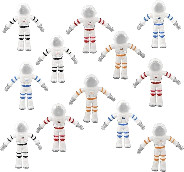 The Forest & Twelfth Set of 12 Bendable Astronaut Figures 3? Astronaut Toys for Kids, Cute Bendy Toys to Enhance Fine Motor Skills and Spark Imagination, Ideal for Ages 3+
