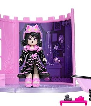 The Royale High Powder Room Playset - 1 Doll, 6 Accessories - Fits Inside Castle Playset - Virtual Item Code Included - Ages 5+