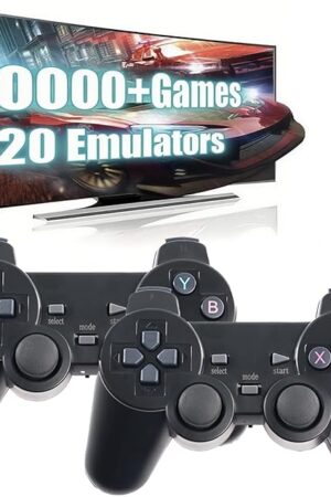 The Retro Game Console Plug and Play Wireless Video Gaming Stick, Built-in 40,000+ Games &23 Emulators Retro Gaming Console, Upgraded Dual 2.4G 4K HDMI Wireless Game Controllers (128 GB)