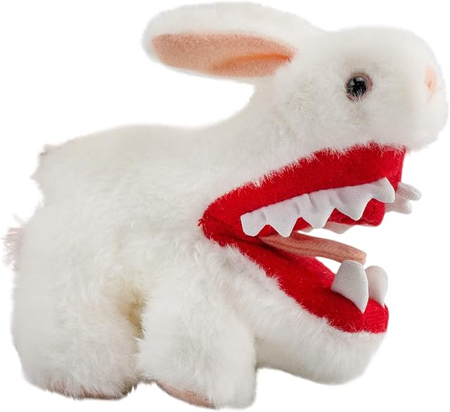 The Toy Vault Monty Python Rabbit w/Big Pointy Teeth Plush Toy (Mini Size); Stuffed Evil Bunny from Monty Python and The Holy Grail Movie