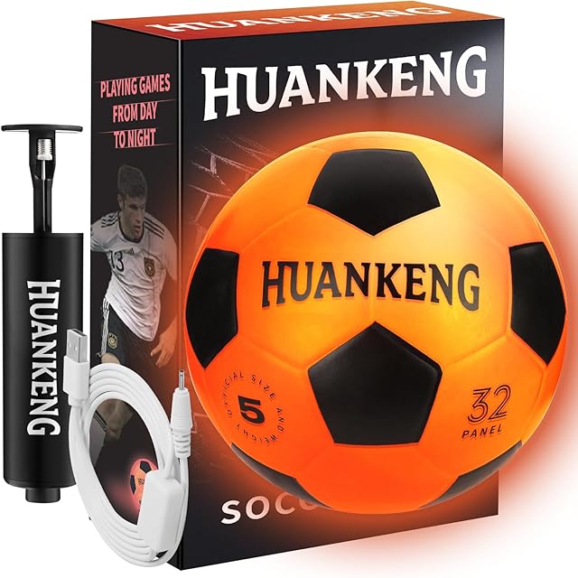 The Upgrade Rechargeable Glow in The Dark Ball Toys Birthday Gifts for 6 7 8 9 10 11 12 13 14 15 Year Old Boys, Sports and Outdoors Light Up Ball Games for Teen, Kids Boys Toy Stuff Ages 6-15