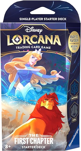The Ravensburger Disney Lorcana TCG: The First Chapter - Sapphire & Steel Single-Player Starter Deck | Engaging Gameplay | Over 200 Original Disney Artworks | Ideal for Ages 8+