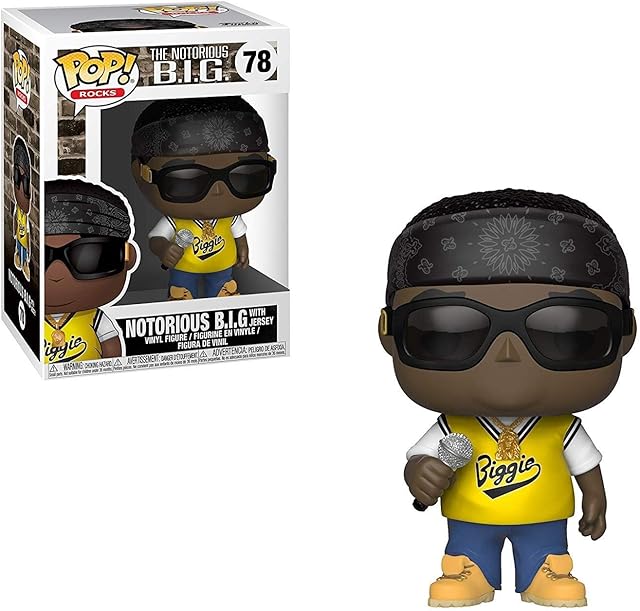 The Funko Pop Rocks: Music - Notorious B.I.G. in Jersey Collectible Figure, Multicolor