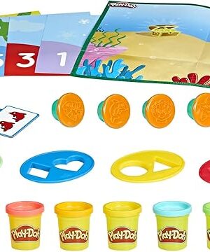 The Play-Doh Create & Count Numbers Playset with 6 Double-Sided Playmats, 10 Counting Flashcards & 6 Cans, Back to School Classroom Supplies, Preschool Toys, Ages 2+ (Amazon Exclusive)