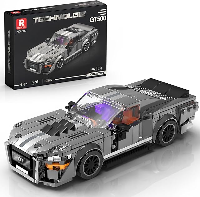 The Speed Champions Car Building Set for Kids and Adults, 476PCS GT Style Sports Cars Model Kit for Ages 8-12-16, 1:24 Scale Race Car Collectible, Great Gift for Birthday or Christmas