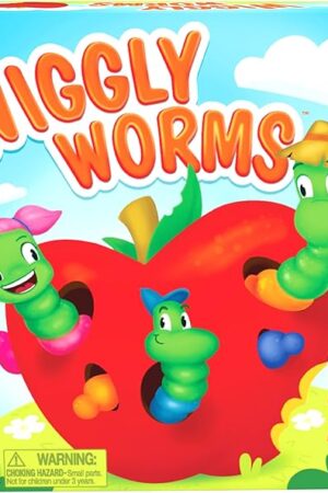 The Pressman Wiggly Worms Game - Color Matching Memory Preschool Game, Kids Ages 4 and Up
