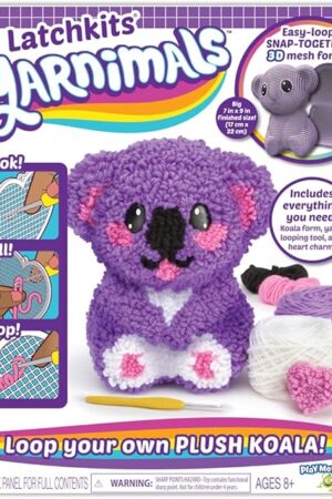 The PlayMonster Yarnimals Koala — Loop Your Own Koala — Craft Kit — Make Your Own Animal Toy — Ages 8+