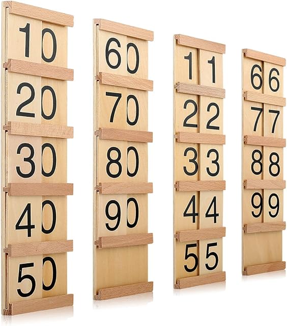 The Montessori Math Material Teen & Ten Boards Educational Toy for Age 3-6 Family Version Teaching Aids