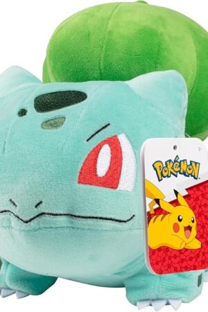 The Pokemon 8-Inch Bulbasaur Starter Plush - Officially Licensed - Authentic Soft Stuffed Pokeball Toy - Gift for Kids, Boys, Girls - 2+