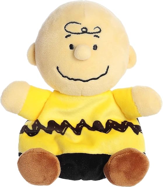 The Aurora® Timeless Peanuts® Palm Pals™ Charlie Brown Stuffed Animal - Classic Characters - Lasting Memories - Multicolor 5 Inches