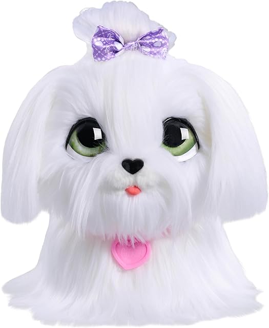 The Just Play furReal GoGo Walkin’ Pup Maltese Interactive Toy, 9-inch Realistic Plush Dog, Kids Toys for Ages 4 Up