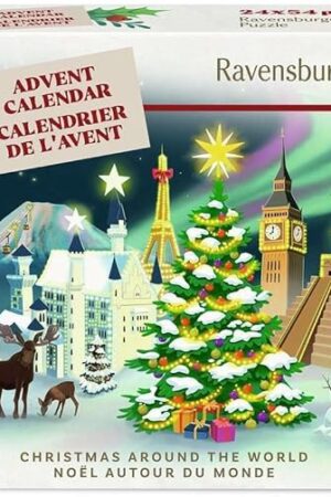 The Ravensburger - Holiday Puzzle Advent Calendar - 24 Mini Jigsaw Puzzles with 1000+ Pieces - Unique Winter Scenes for Daily Christmas Surprises - Premium Quality - Ages 12+