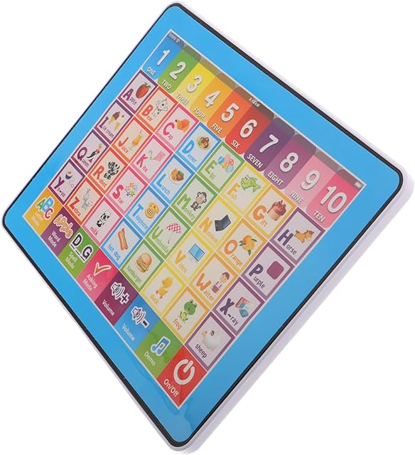 The BESPORTBLE Portable Learning Tablet Interactive Touch Screen Educational for Fun Cognitive Development Tool with Letters Numbers for Early Childhood Education