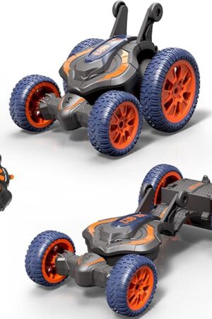 The Remote Control Car, 2.4 GHz RC Cars for Boys Age 6-12, 360-Degree Rotating Fast Stunt Remote Control Cars with Cool Lights for Boys Age 6+ (Orange)