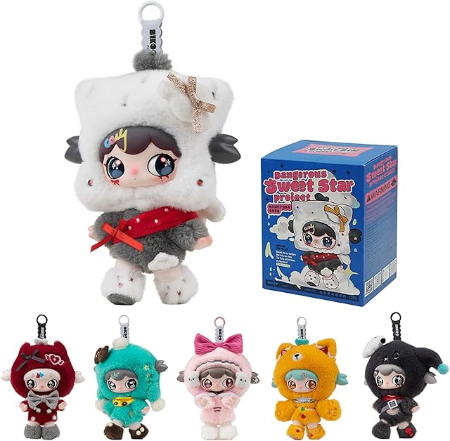 The Lulumi Sweet Star Project Series 7.5 Inches Lagre Plush Blind Box,1 Pack Adorable Doll Stuffed Collectible Figures Keychain Soft Plush Toys Birthday Gifts