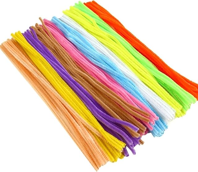 The Pipe Cleaners for Craft 500pcs DIY Kid Creative Plush Chenille Sticks Stem Pipe Cleaner Hand Craft Accessories Child Toys School Art Class Part Chenille Stems(Lt Colorful)