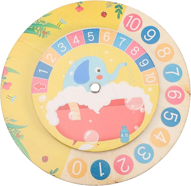 The Alipis Wooden Teaching Clock for Boy Girl Educational Learning Tool Multi-Functional Math Clock Safe and Smooth Design for Classroom and Home Use for Ages